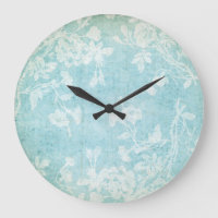 Shabby White and Blue Floral