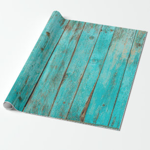 Shabby Wood Backgroundwood, beach, background, blu Wrapping Paper