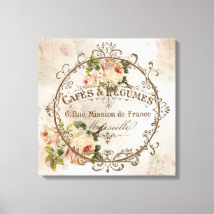 ShabbyVintageRoses3 - Wrapped Canvas