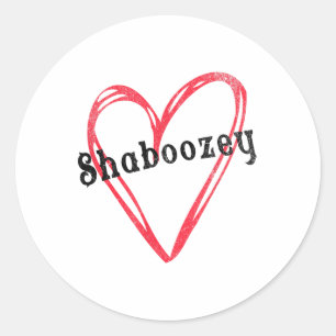 Shaboozey Heart T With First Name For Girls And Wo Classic Round Sticker