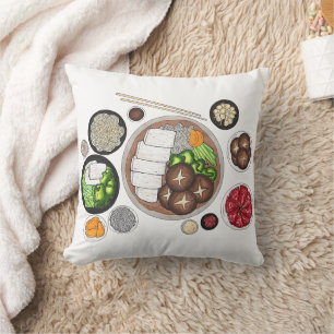 Shabu-Shabu Japan Japanese Food Cuisine Hotpot Cushion