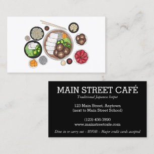 Shabu-Shabu Japanese Food Hotpot Restaurant Business Card