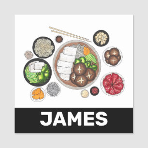 Shabu-Shabu Japanese Food Hotpot Restaurant Name Tag