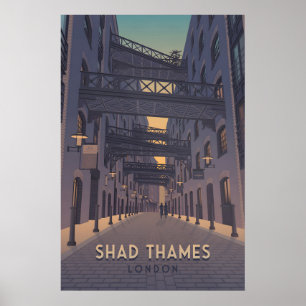 Shad Thames London Travel Poster