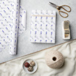 Shade Of Royal Blue Ivory Floral Wedding  Wrapping Paper<br><div class="desc">This design features a beautiful bouquet of natural royal blue and ivory flower floral. Personalise with your wedding details.</div>