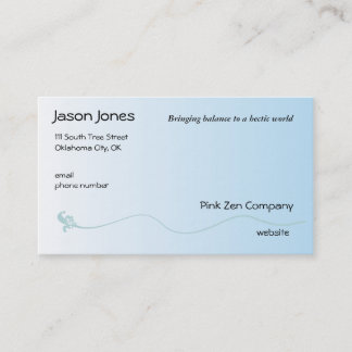 Shaded Blue with Fleur de lis line Business Card