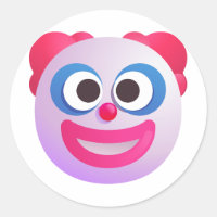 Shaded Clown Face Cute and Funny Colourful Emoji