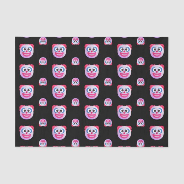 Shaded Clown Face Emojis Custom Colour Cute Funny Tissue Paper (Front)