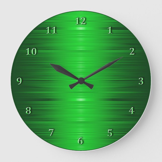 Shaded Emerald Green Wall Clock (Front)