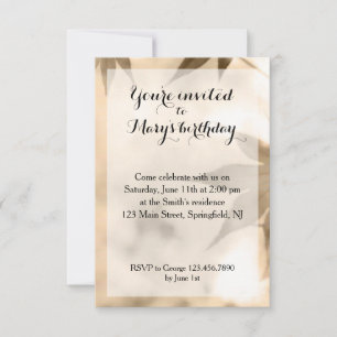 Shaded Foliage Birthday Invitation