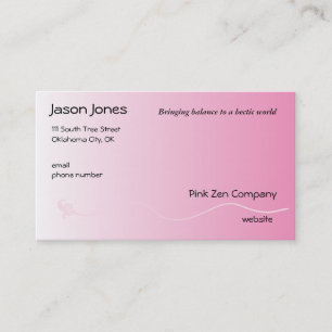 Shaded Pink with Fleur de lis line Business Card