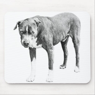 Shaded Pit Bull Desk Pad Mouse Pad