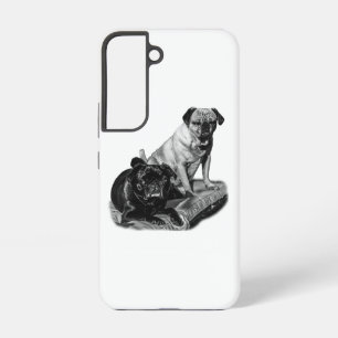 Shaded Pug Pair, Modern Device Samsung Galaxy Case