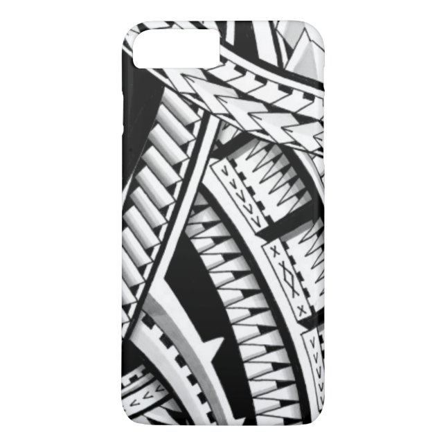 Shaded Samoan inspired tattoo Case-Mate iPhone Case (Back)