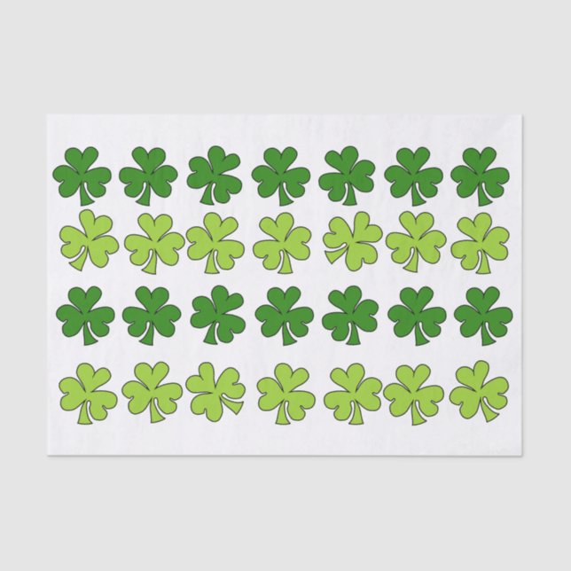 Shaded Shamrocks Tissue Paper (Front)