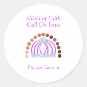 Shades Of A Princess Girl Full Armour of God Classic Round Sticker
