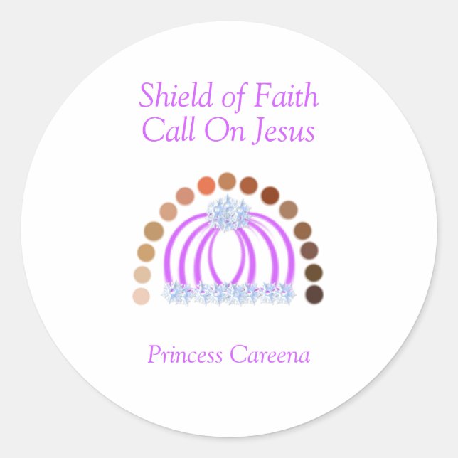 Shades Of A Princess Girl Full Armour of God  Classic Round Sticker (Front)