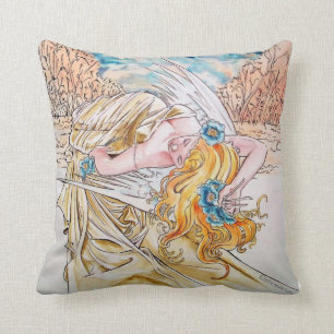 Shades of Angels Throw Pillow16x16 inches Cushion