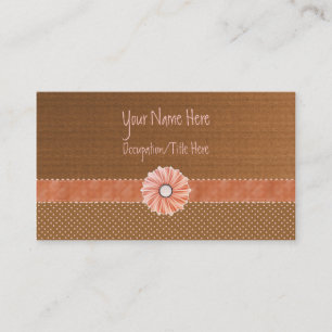 Shades of Autumn Business Cards - cream dots
