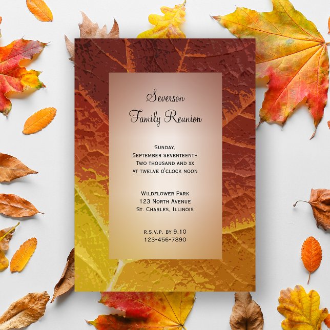 Shades of Autumn Family Reunion Invitation (Creator Uploaded)