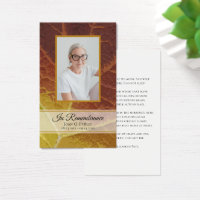 Shades of Autumn Funeral Service Memorial Prayer