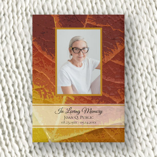 Shades of Autumn Leaf Funeral Memorial