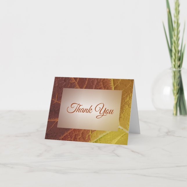 Shades of Autumn Leaf Thank You (Front)