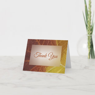 Shades of Autumn Leaf Thank You Card