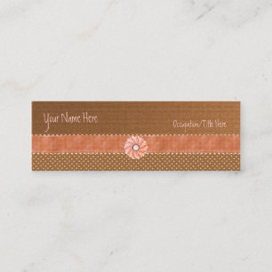 Shades of Autumn Skinny Business Cards -cream dots