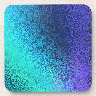 Shades of Blue Abstract Cork Coaster