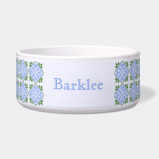 Shades of blue and green floral pattern