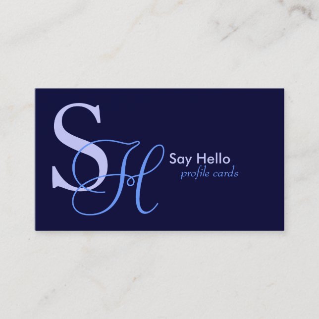 Shades of Blue Business Card (Front)