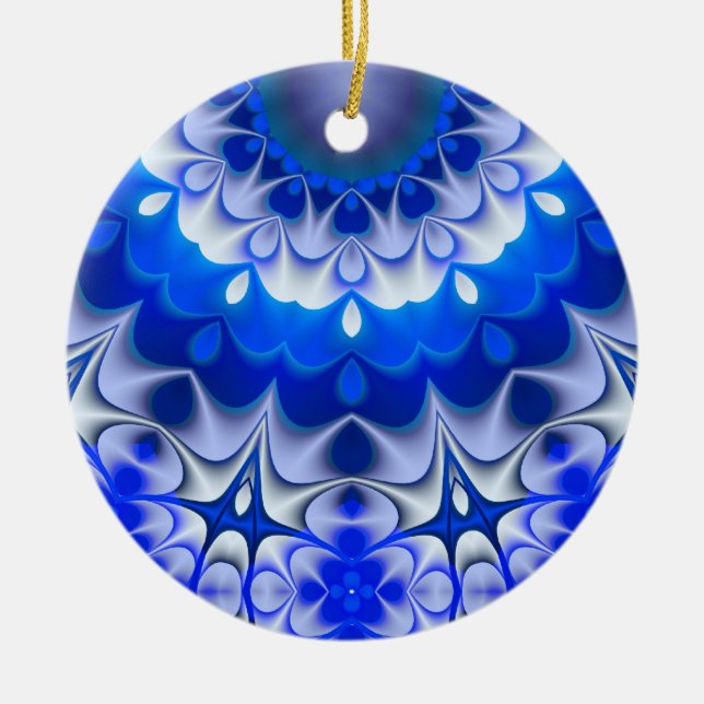 Shades of Blue Christmas Ornament (Front)