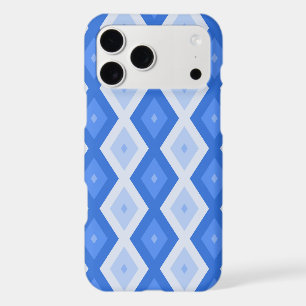 Shades of blue diamond pattern