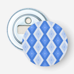 Shades of blue diamond pattern bottle opener