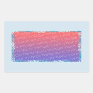 Shades of Blue Dots, Sparkles Add Photo Stickers