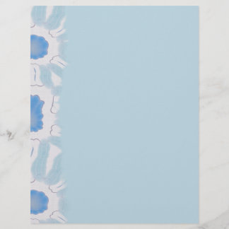 Shades of Blue Floral Retro Abstract Pattern