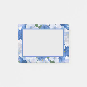 Shades of Blue Florals Post-it Notes