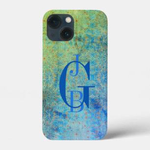 Shades of Blue Green Ombre iPhone 13 Mini Case