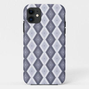 Shades of blue grey diamond pattern Case-Mate iPhone case