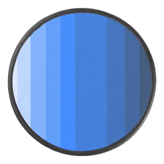 Shades of Blue Hockey Puck (Front)