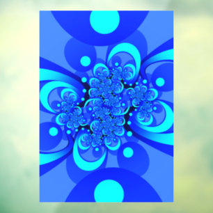 Shades of Blue Modern Abstract Fractal Art