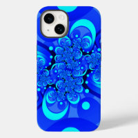 Shades of Blue Modern Abstract Fractal Art