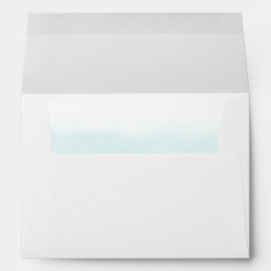 Shades of Blue Ombre Watercolor Lined Envelope