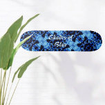 Shades of Blue Pattern Customisable Skateboard<br><div class="desc">Feel the Tropical Vibes in Shades of Blue!  Inspired by skateboarding's origins of surfing on sidewalks shades of blue like the sea and oceans are incorporated in this design.  Personalise with your Name or text.

This image is original photography by JLW_PHOTOGRAPHY</div>