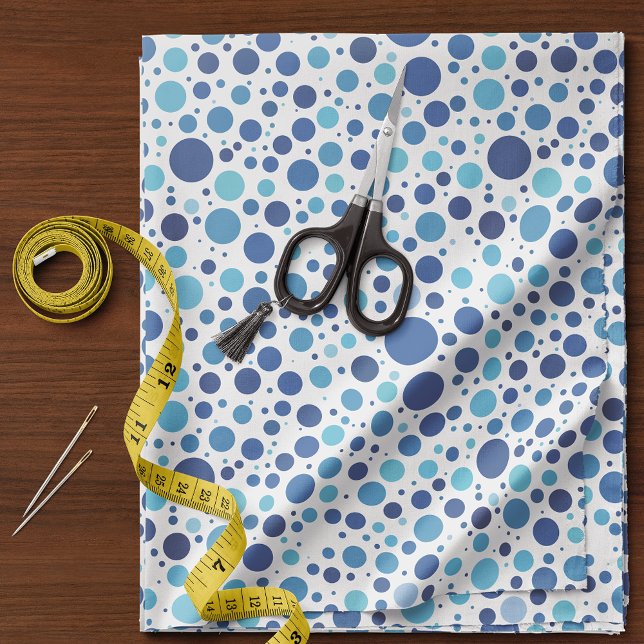 Shades of Blue Polka Dots Fabric (Creator Uploaded)