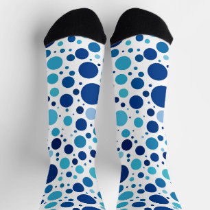 Shades of Blue Polka Dots Socks