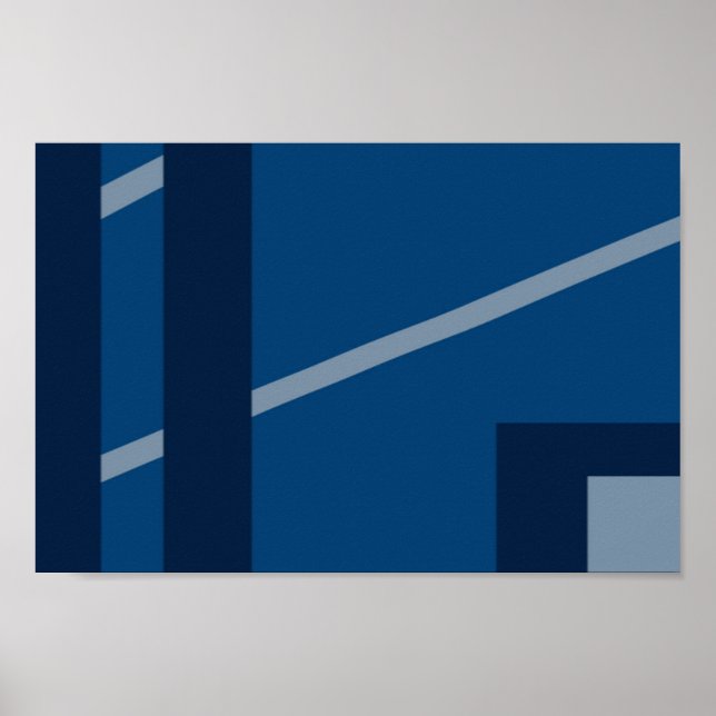 Shades of blue Print, Value Poster Paper (Matte) (Front)