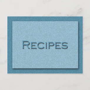 Shades of Blue Recipe Card
