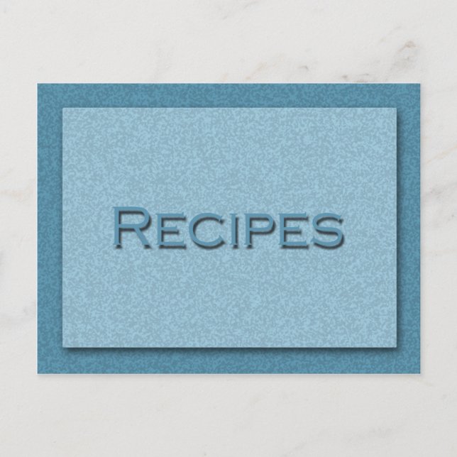 Shades of Blue Recipe Card (Front)
